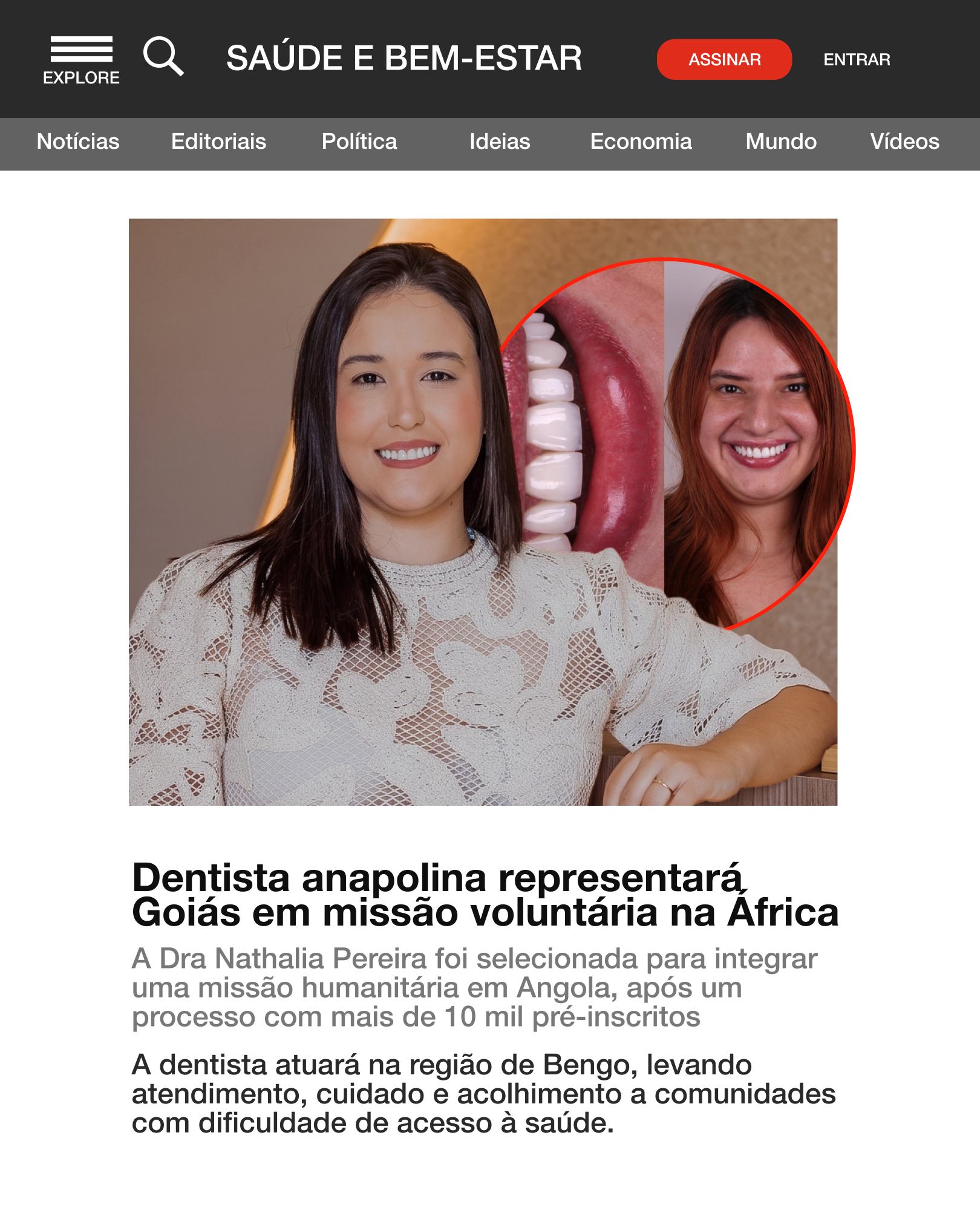 Dentista anapolina em missão na África
